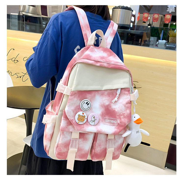 Fashion Tie-dye Large Capacity Canvas Bag Five-piece Set Wholesale Nihaojewelry display picture 50