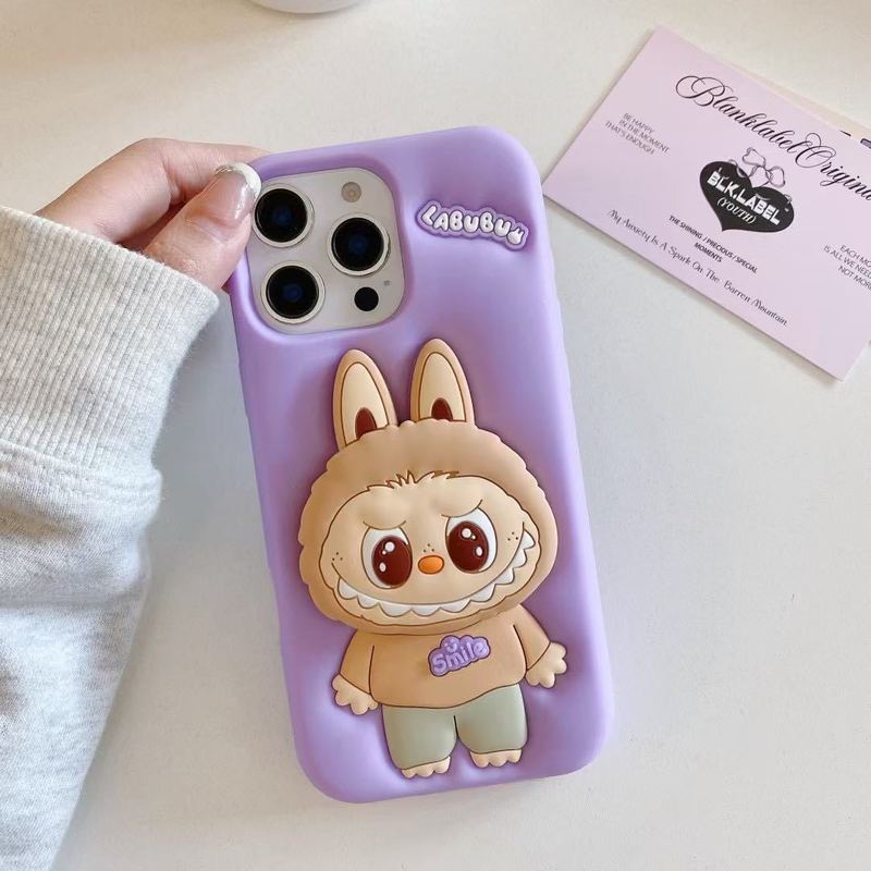 漫画かわいいラブブシリコン電話ケース iphone16 アップルシリーズスタンド電話ケースソフトケース|undefined