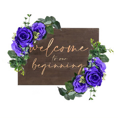 Cross-border chair back flower wedding decoration artificial flowers staircase door decoration new garden farmhouse home decoration door wall hanging