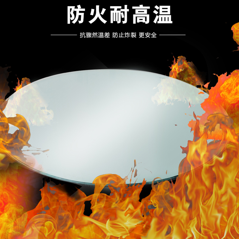 JG mesa redonda vidrio templado para el hogar hecho a medida redondo giratorio mesa de té transparente mesa de comedor mesa giratoria