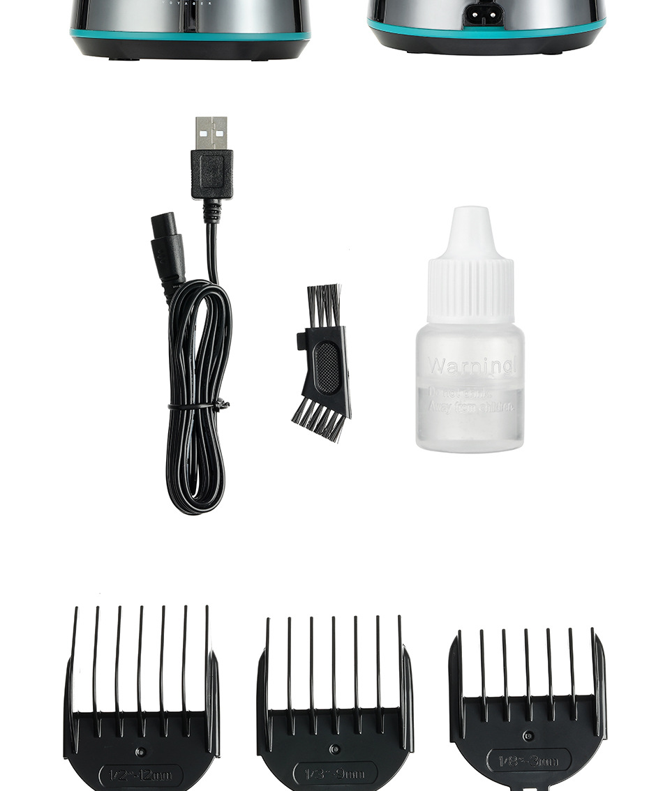 Tagliacapelli elettrico professionale ad alta potenza con display digitale e velocità variabile per uomo._voghion.com