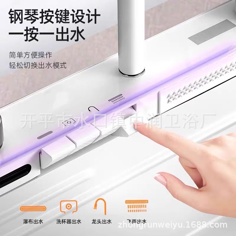 Ballena Fly Rain Cocina fregadero gran fregadero de una sola bañera doméstica nano multifunción pantalla digital 304 fregadero de acero inoxidable