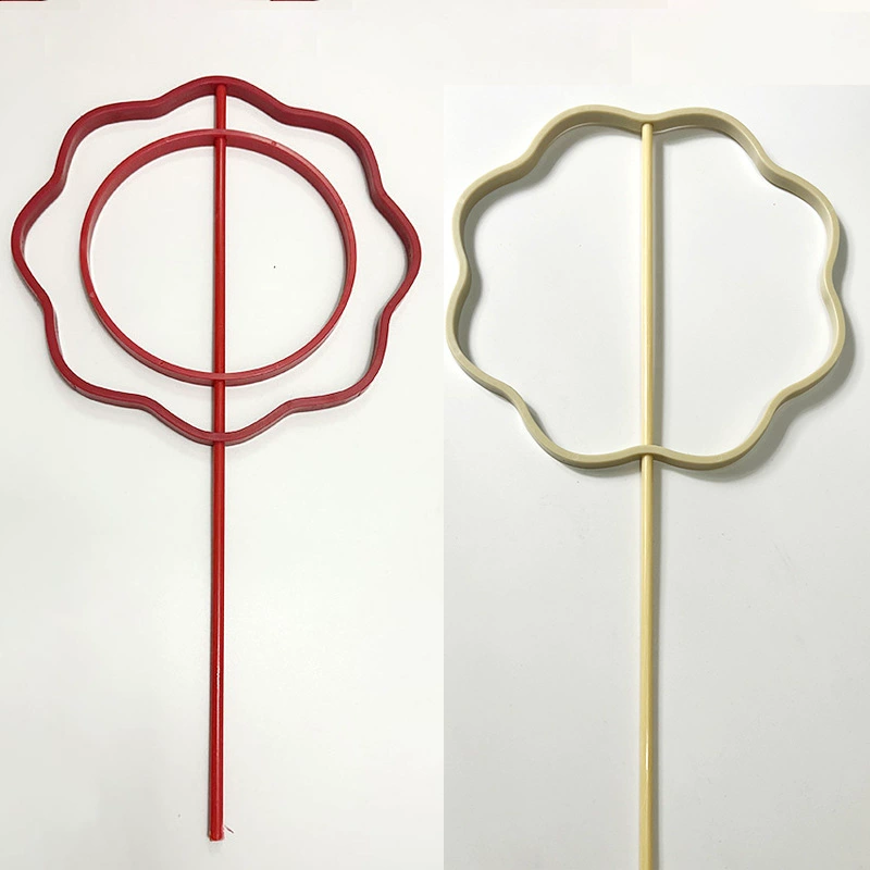 Свадебный веер в виде бамбука с пластиковым круглым каркасом Круглый веер Бегония в форме цветка 22 см с антикварной длинной ручкой веер в форме специальной формы