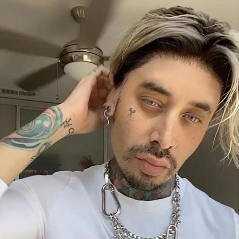 新款欧美假发INS网红款银色男士短发机制假发跨境独立站