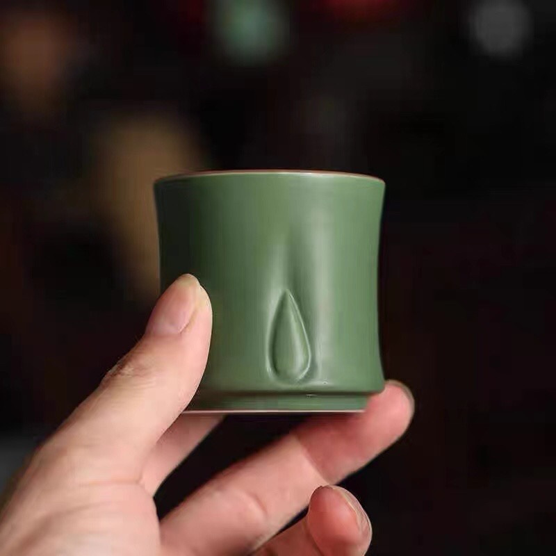 Green wineglass