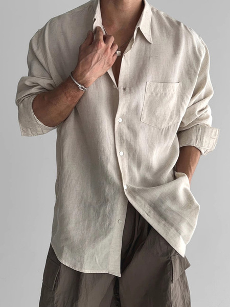 Retro solid color shirt