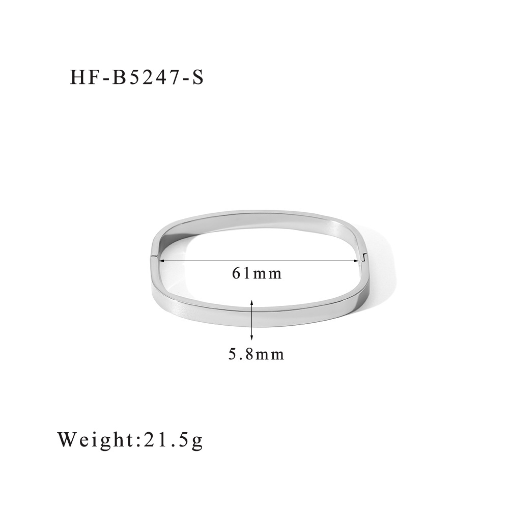 INS viento acero inoxidable oro real galvanoplastia espejo pulido personalidad cuadrado cuerpo ligero pulsera para mujer pulsera fábrica al por mayor