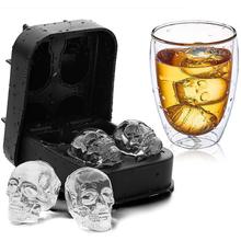 Skull Ice Cube Mold Bar Accessories Diy Creative 3d Black