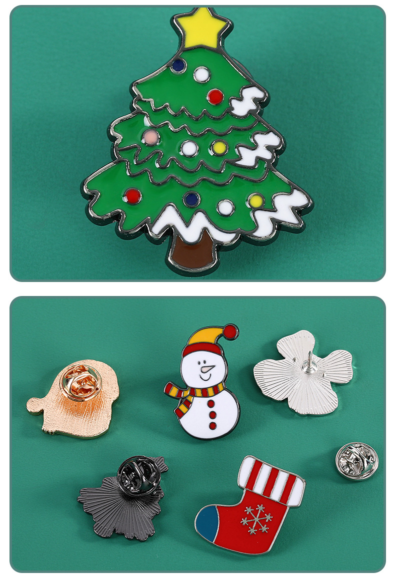 Cute Santa Claus Alloy Plating Unisex Brooches display picture 2