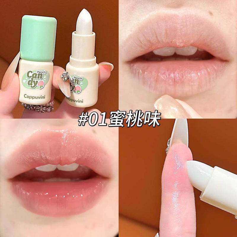 CAPPUVINI agua tierna lápiz labial protector humectante no pegajoso anti-agrietamiento hidratante maquillaje de color transfronterizo para labios