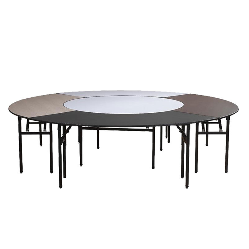 Fábrica al por mayor restaurante Mesa Redonda plegable mesa de comedor de cinco piezas restaurante del hotel banquete de boda mesa de comedor Mesa Redonda de PVC