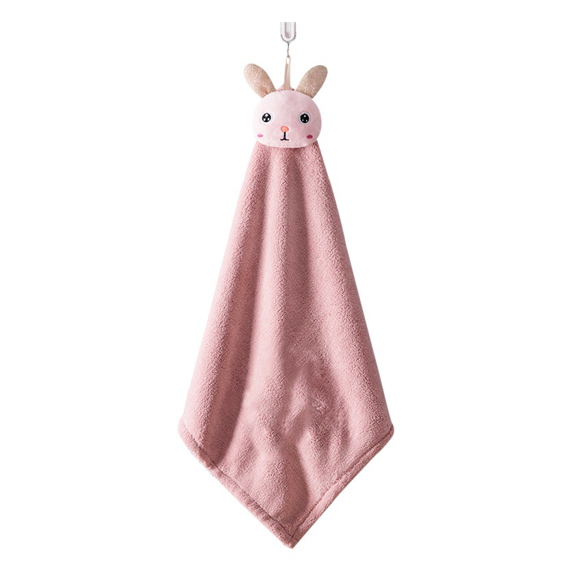 Toalla de mano coral vellón cocina engrosada absorbente de secado rápido Toalla de baño de dibujos animados lindo trapo grande toalla de mano