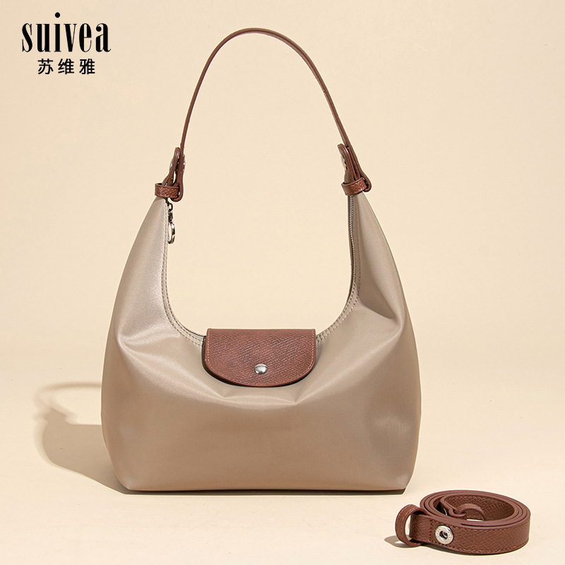 2026 Spring/Summer New Waterproof Nylon Korean Ins Style Underarm Dumpling Bag Large Capacity Commuter Crossbody Bag For Women - Thumbnail 2