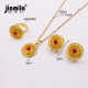 Jamila Dubai Bridal Wedding Jewelry Set Ladies Wedding Luxury Necklace Earrings Ring Three Piece Set