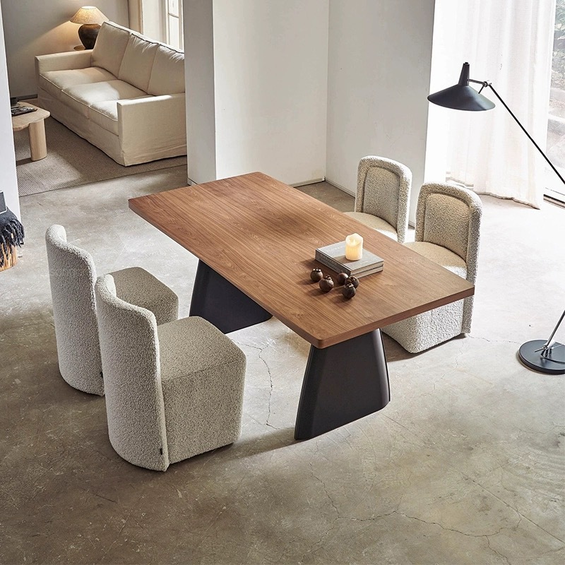 Nordic Middle Ancient Style Solid Wood Dining Table Home Dining Table Designers Negotiate Large Board Long Desk Retro Log Workbench