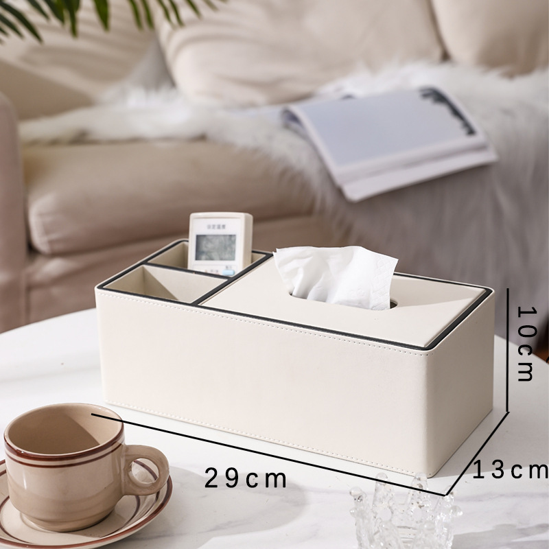 Caja de pañuelos sala de estar dormitorio simple luz de cuero de lujo caja de almacenamiento de escritorio de gama alta restaurante hotel cama y desayuno caja de pañuelos