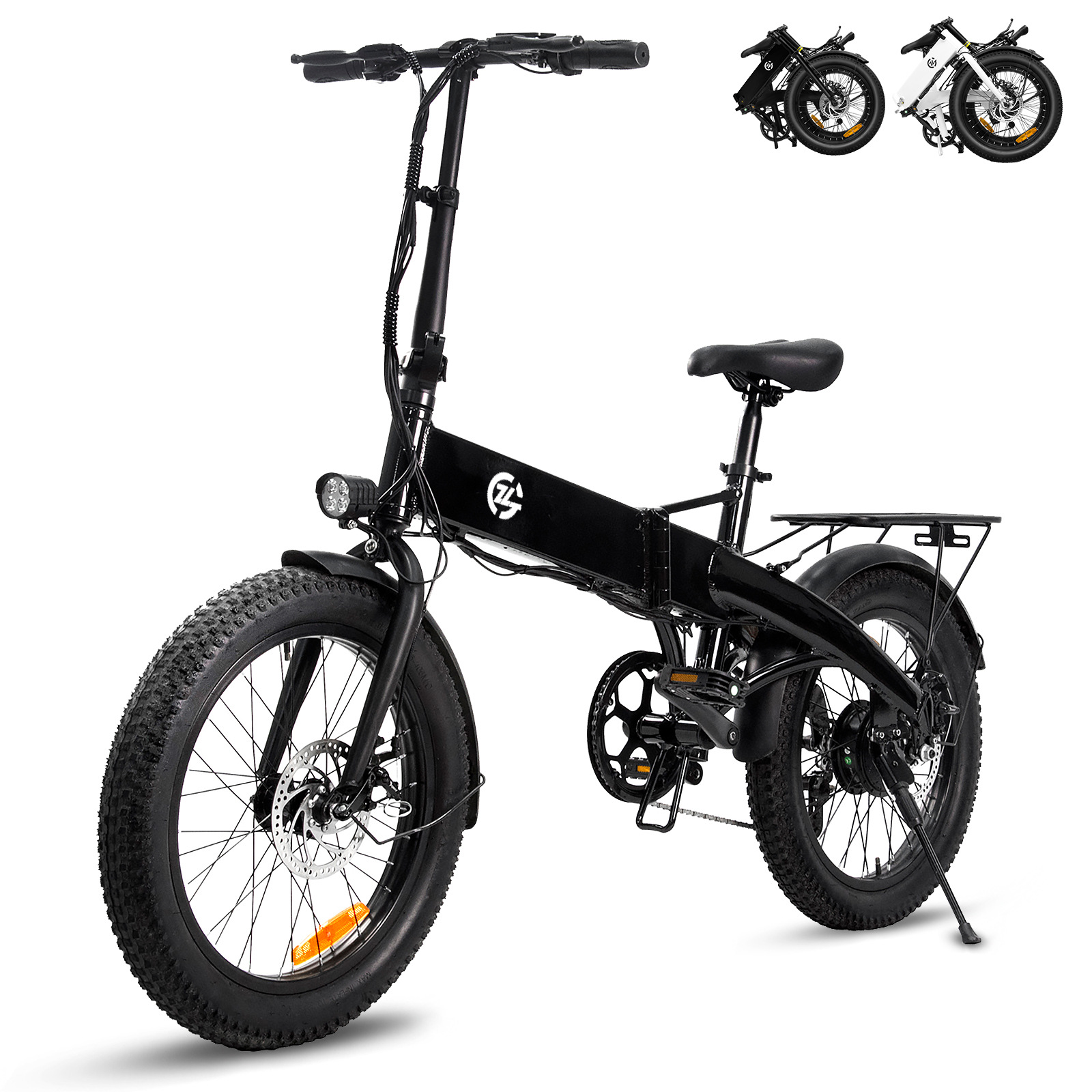 Folding Electric Bicycle 20-inch 3.0 Fat Tire Shelf Two-wheel Power-assisted Attendance Bicycle Female Export
