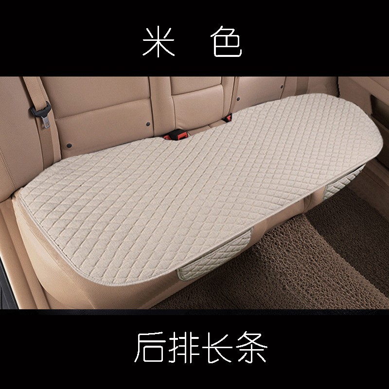 Cubierta del asiento del coche cojín del asiento del coche de una sola pieza de lino cojín del asiento trasero del coche de tres personas cojín del asiento del coche al por mayor y al por menor image 12