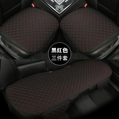 Universal for All Seasons, Single-Sheet — Universal seat cover - black-and-red-three-piece-set-linen