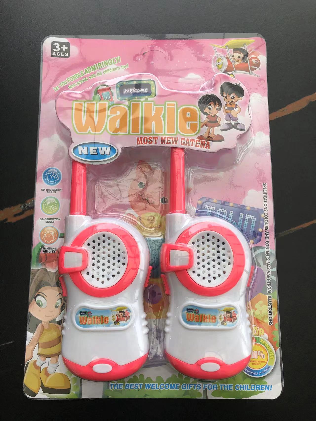 Walkie-talkies de juguete para niños, para exteriores e interiores, juego de 2, con temática de dibujos animados, divertidos juegos de rol, comunicación inalámbrica, interacción entre padres e hijos. image 8