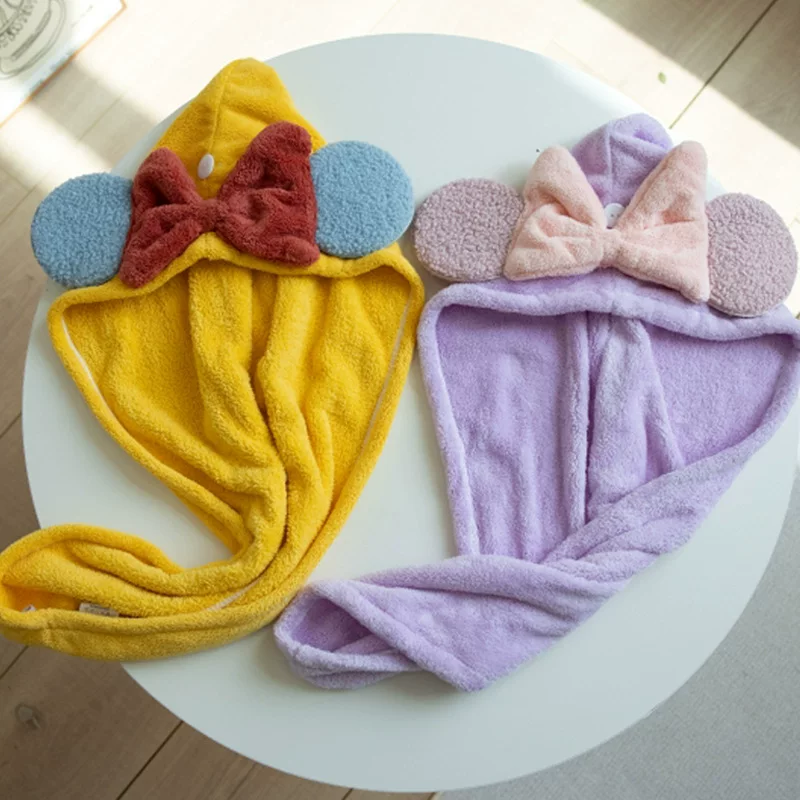 Коралловое полотенце для волос, сухой чепчик для душа, впитывающее воду, увеличенная плотность