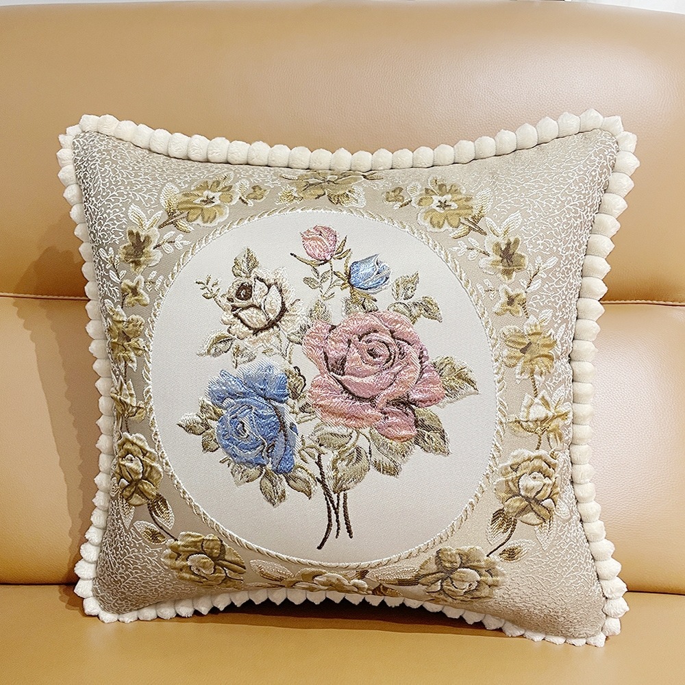 Luxurious Gray Decorative Cushion Cover for Sofa in Living Room, 2026 New Model, Square Shape, Without Insert