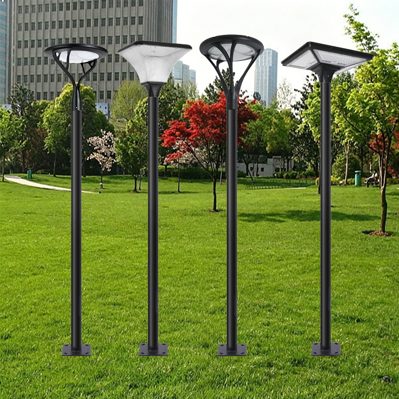 Luz solar de patio a prueba de agua paisaje parque villa comunidad de luz de poste alto iluminación de la comunidad de luz de calle super brillante