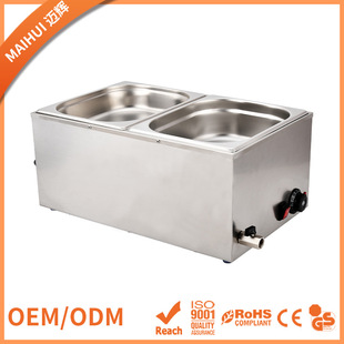 Insulation soup pool commercial stainless steel canteen food multi-Grid Electric heating soup pool electric heating insulation soup pool table
