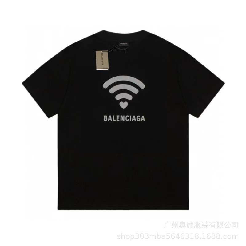 国境を越えた貿易 24ssB 春夏ロゴプリント半袖カジュアルルーズ男女カップル同じスタイル Tシャツトレンディなブランド|undefined