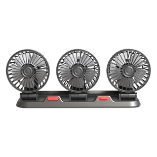Car supplies car fan 24v Large Truck 12v powerful large wind usb interface multi-function double-head electric fan