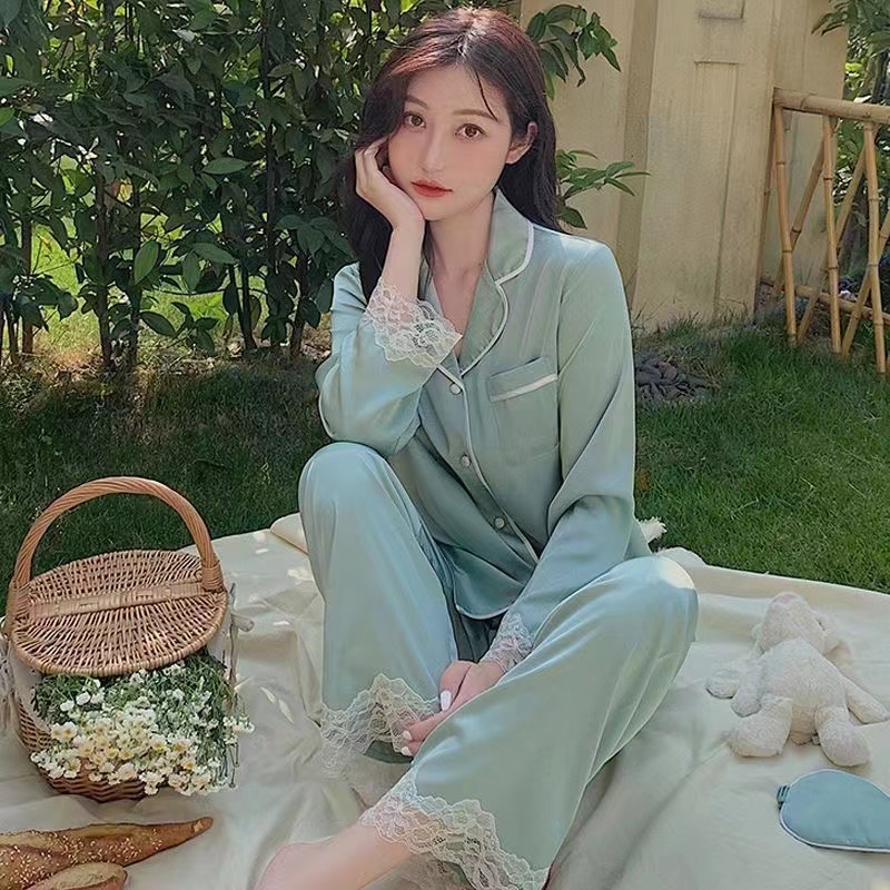 [긴 소매 + 바지] 레이스 블루