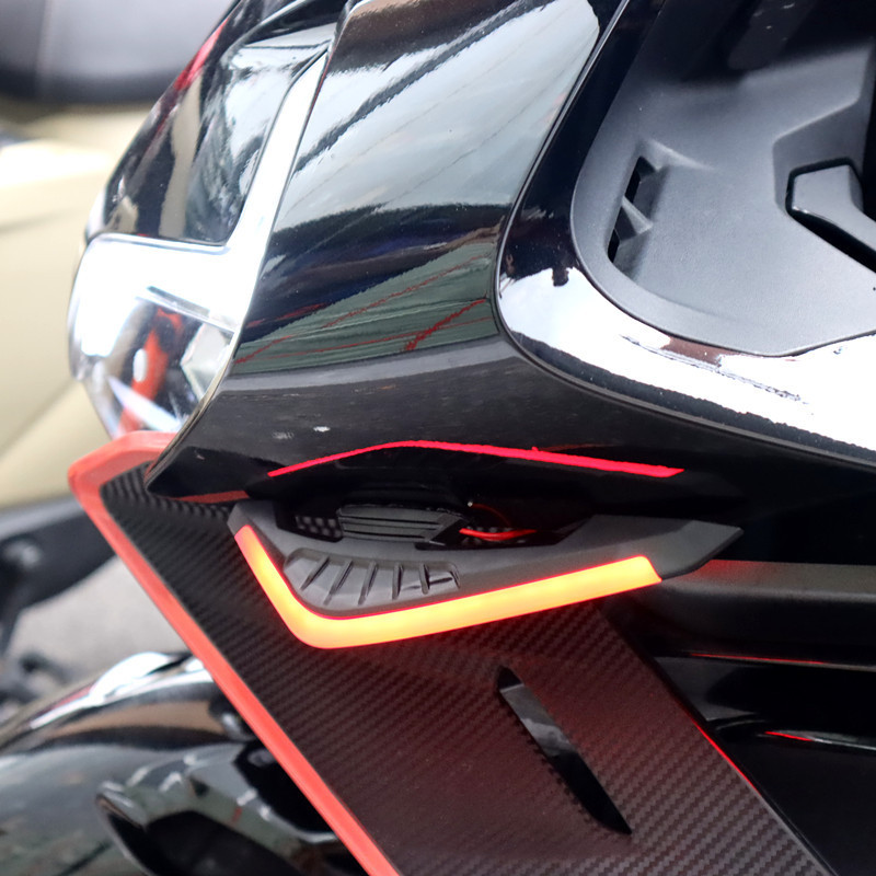 Cross-Border Popular Motorcycle Turn Signal Decorative Light, Cool Blade-Shaped Turn Signal Wind Wing Led Turn Signal Ambient Light