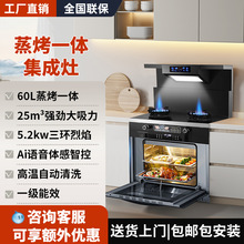 加工定制集成灶家用蒸烤一体式气电抽油烟机煤气双灶集成灶批发