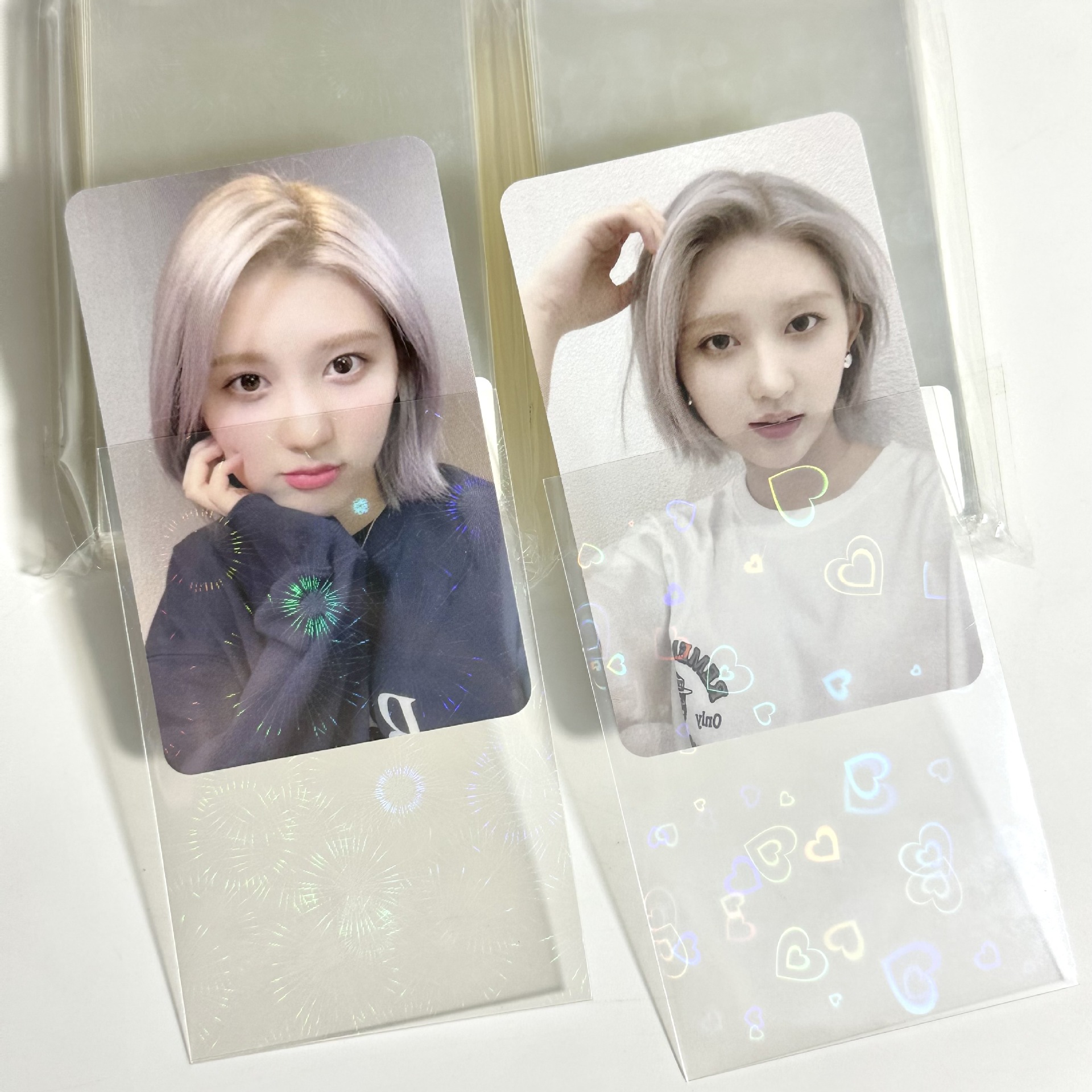 Gu Xiaoxiao New Japanese Coffee Love Flash Card Film Cubierta protectora de tarjeta pequeña de 3 pulgadas Fuegos artificiales de doble cara Película de tarjeta plana de 20 hilos