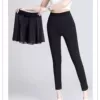 【002】Black single skirt + 9 points modal leggings