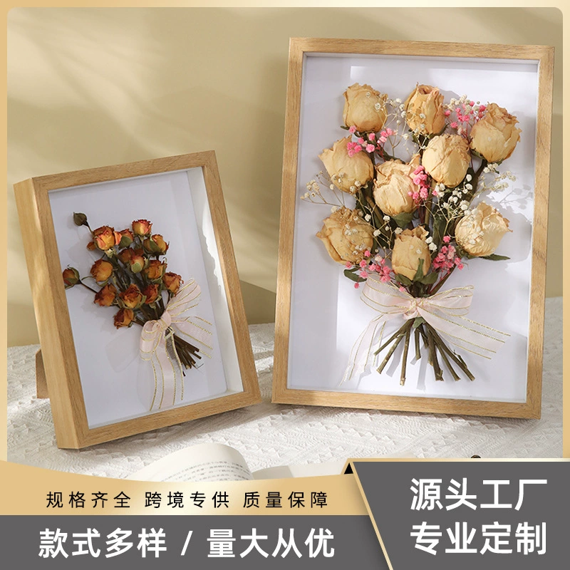 Полая фоторамка, изготовленная на заказ, фоторамка с сухими цветами, настольная высококачественная строительная блоки из раковины насекомого, рамка для образца бабочки