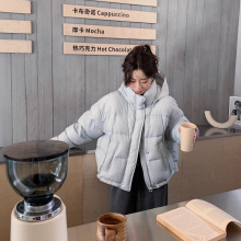 琪镌绘制羽绒服女短款连帽冬季加厚保暖云朵泡芙面包服外套