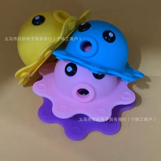 Cross-Border Octopus Bathtub Overflow Drain Cover with Suction Cup Bath Tub Overflow Drain Cover