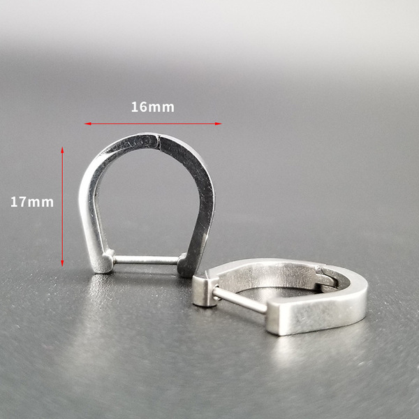 geometric fashionable universal earrings stainless steel for men and…