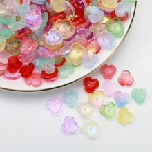 树脂花瓣diy串珠配饰彩色树脂花帽手工手链耳环饰品配件发簪批发