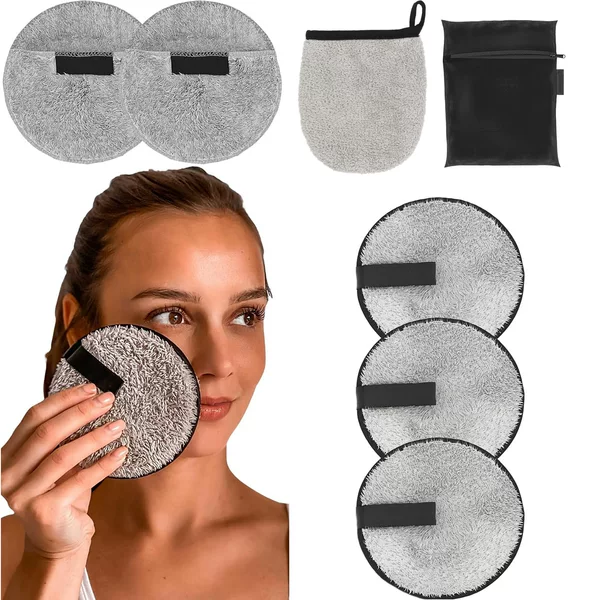 Polyester Coral Gloves Face Wash Towel Gloves Makeup Remover Towel Lazy Face Wash Sponge Easy to Clean Reusable Makeup Remover Cleaning