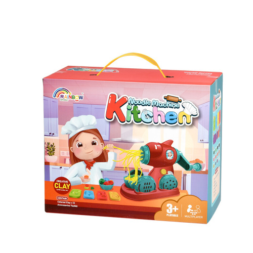 Colorful Box Set of Children's Clay Noodle Machine Mold Tools Kit, Play-Doh Kindergarten Craft and Intelligence Toy