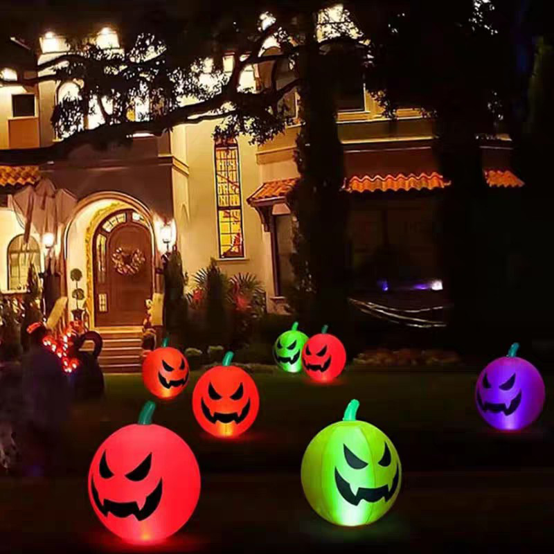 Fantasmas de dibujos animados luminosos calabaza aire modelo Halloween carnaval patio diseño calavera bruja inflable LED aire modelo