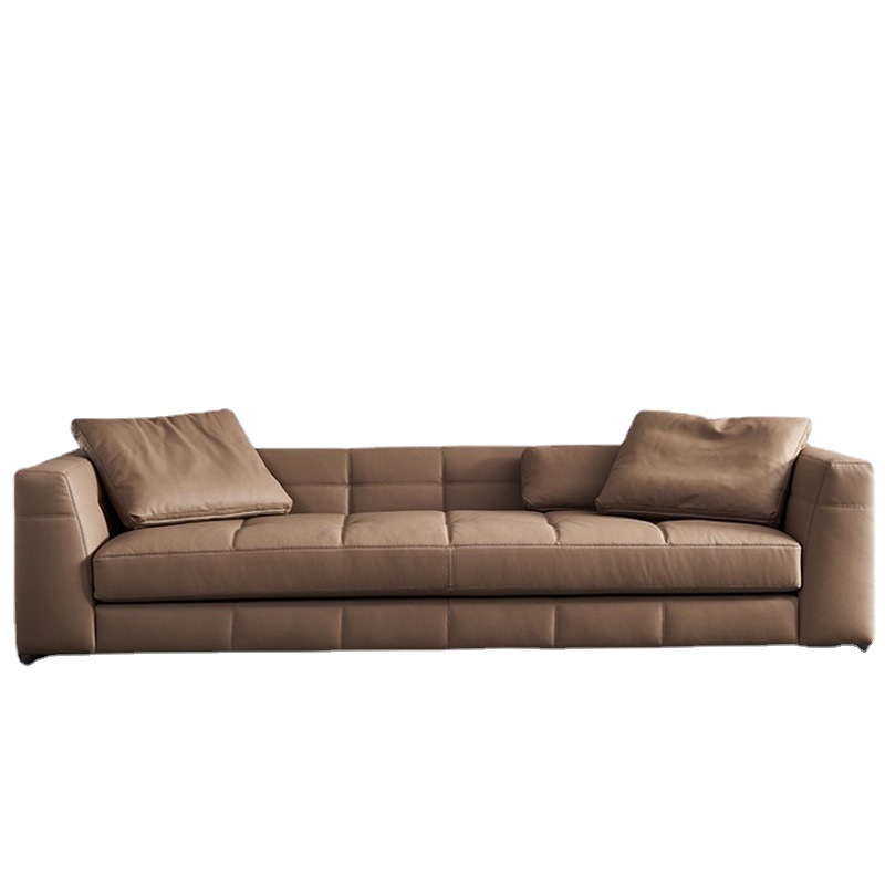 Italiano blzer Breze minimalista sofá de cuero salón moderno minimalista primera capa de piel de vaca de lujo ligero combinación recta