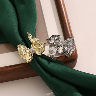 New Butterfly Style Simple Butterfly Buckle Fashion Versatile Shirt Corner Buckle Shirt Ribbon Knotted Buckle Wholesale Korean Style Brooch