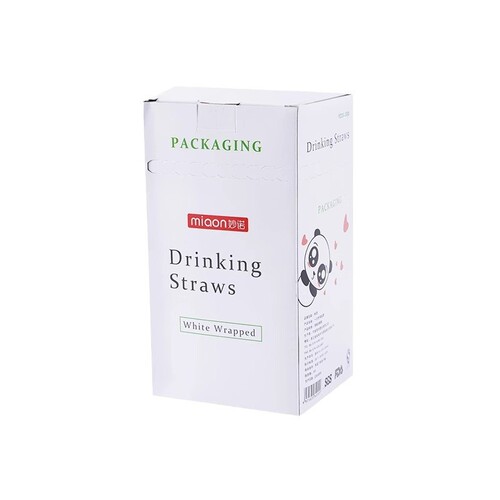 Disposable individually wrapped single-straw food-grade plastic baby postpartum & pregnant women's bent-tip straw boxed set