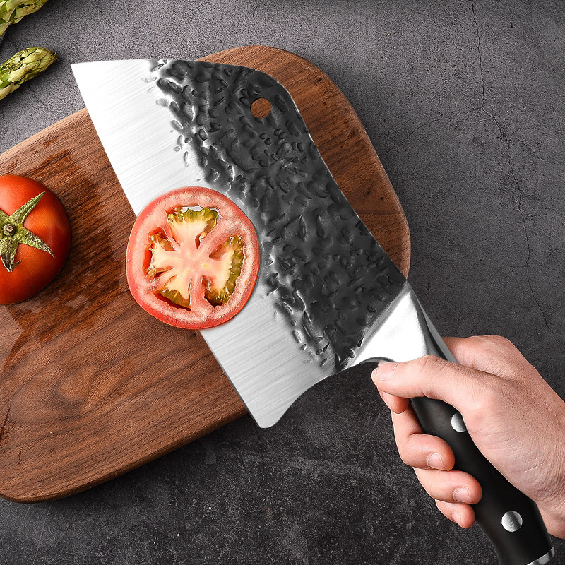 Forged Household Kitchen Knife Kitchen Knife Wooden Handle Stainless Steel Chopping Knife Bone Chopping Knife Chef Meat Slicing Knife