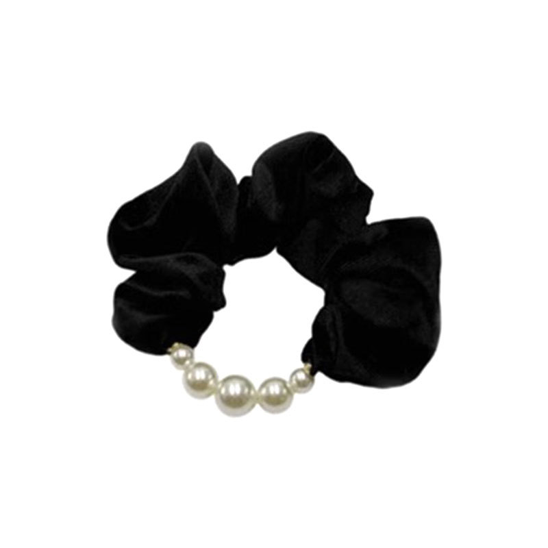 Perla de terciopelo, anillo de cabello de cola de cabello baja, cabello de cabello de alta elasticidad, correa de goma durable, toque de cabeza de alta calidad