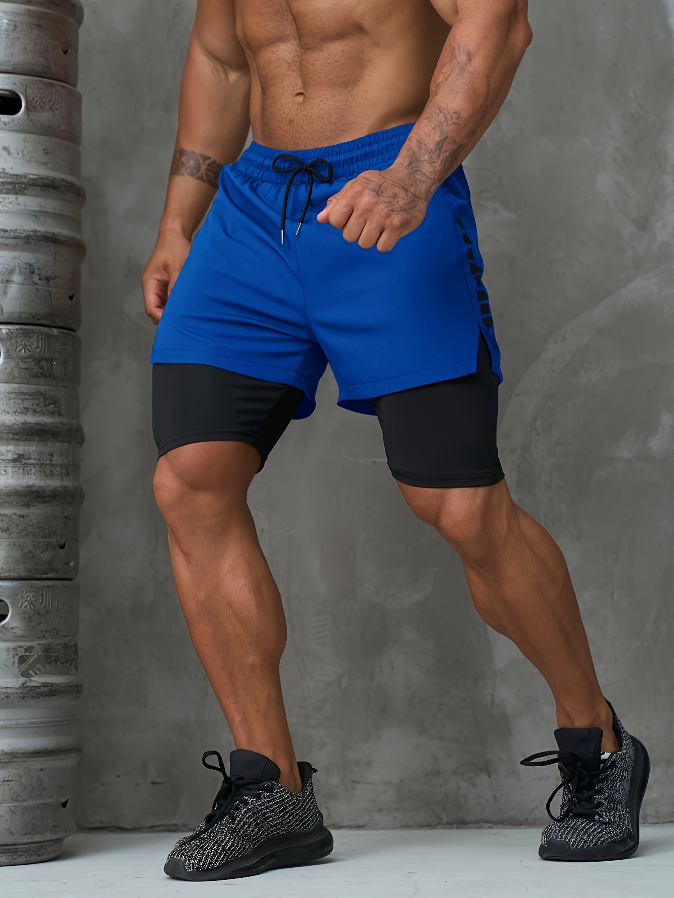 Men's Clothing Athletic Pants Casual Outdoor Breathable Multi Pocket Double Layer Shorts Muscular Design_viptrois.com