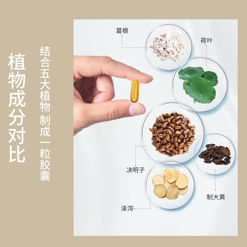 蓝帽认证正品月牙儿胶囊减肥片0.3g*30粒决明子荷叶金色减肥胶囊|undefined